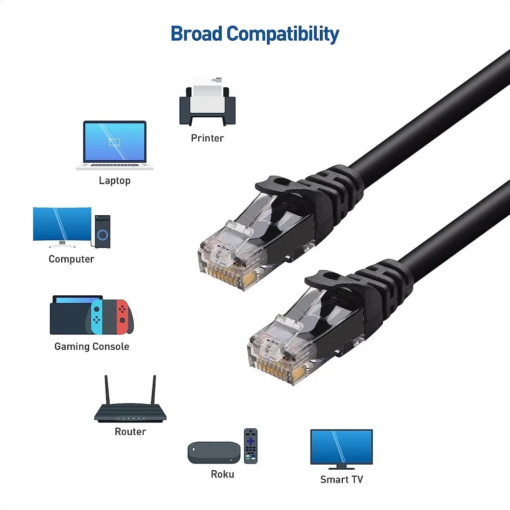 Cable Matters 10Gbps Snagless Cat 6 Ethernet Cable 30 ft - Black